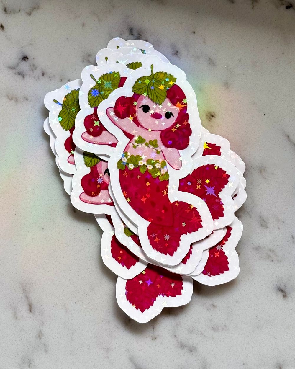 Strawberry Mermaid Sticker